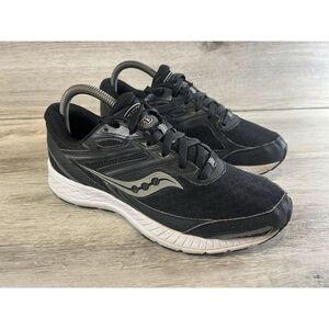 Saucony Women's Black Silver Lace Up Running‎ Shoes Size 8 W S10560-1
